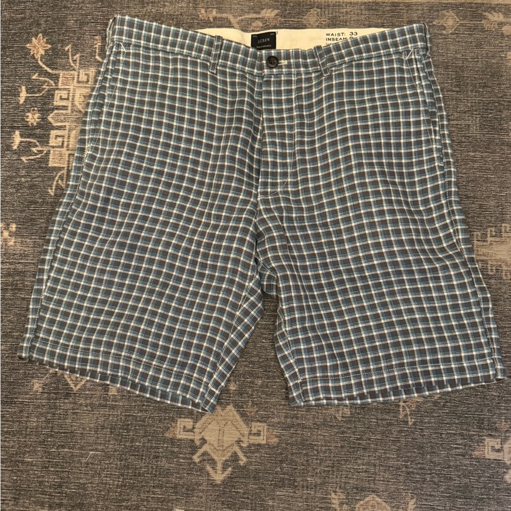 J. Crew Blue Plaid Men's Shorts